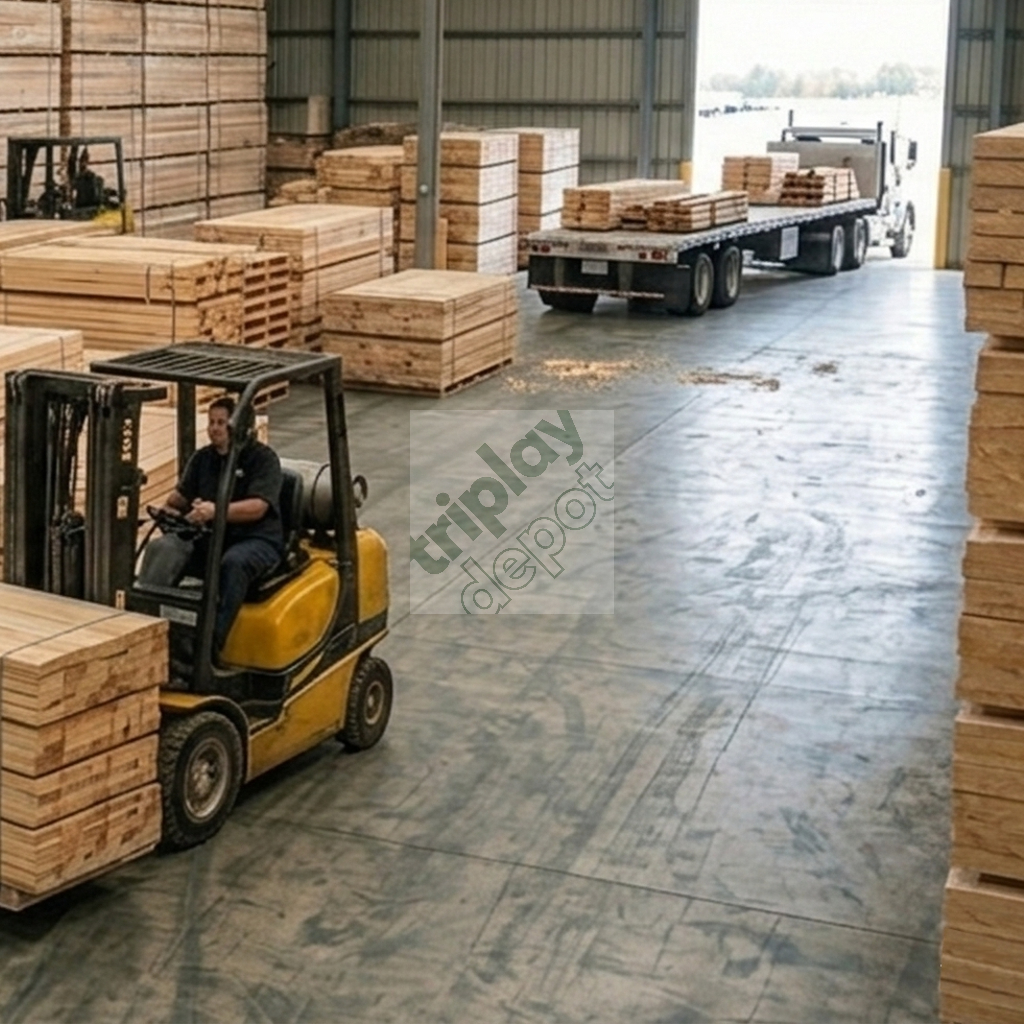 Suministro de madera para cimbra y polines de pino para construcción industrial en México