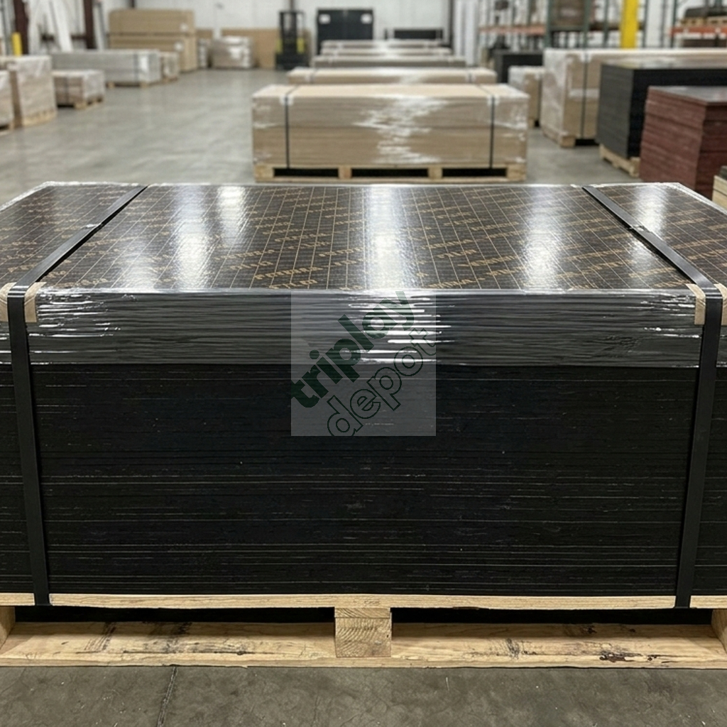 Panel fenólico instalado en cimbra para muros de concreto