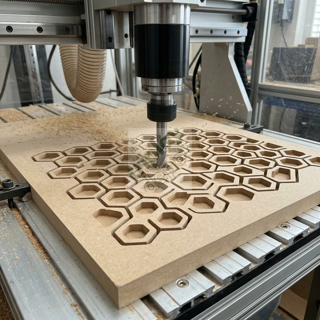 Verificación técnica de espesor de 15mm en tablero de MDF de alta densidad, destacando superficie ultra-lisa ideal para procesos de lacado industrial y corte CNC
