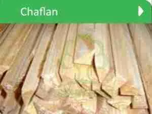 Chaflán de madera