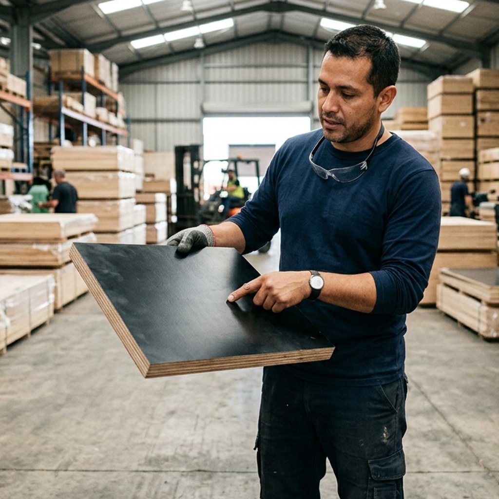 Asesoría técnica sobre tipos de triplay y logística de entrega en obras de construcción