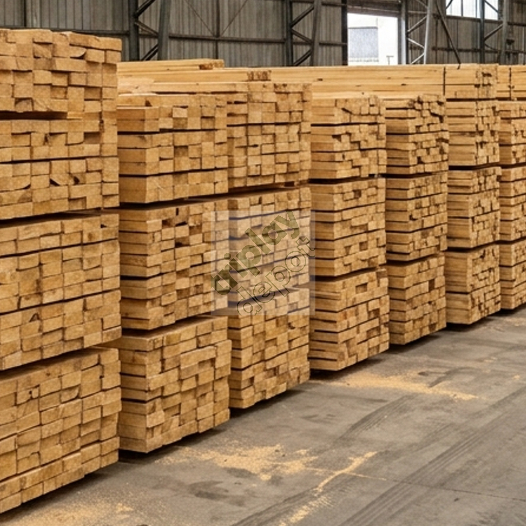 Validación técnica de ingeniería civil en sitio mostrando un sistema de apuntalamiento con polines de pino estructural dimensionado de Triplay Depot, garantizando el rendimiento bajo carga y amortización optimizada